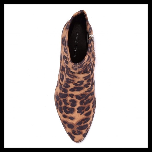 MARC FISHER Leopard Leave2 Block Heel Stretch Bootie - Picture 5 of 14